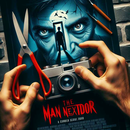  پوستر فیلم برای یک فیلم ترسناک با عنوان " The Man Next Door"