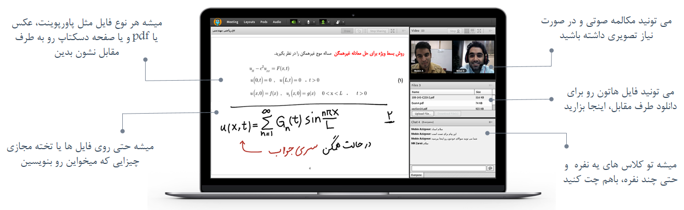 مشاهده دموی کلاس مجازی کافه تدریس که اساتید و دانشپژوهان میتوانند به صورت آنلاین کلاس خصوصی داشته باشند.
